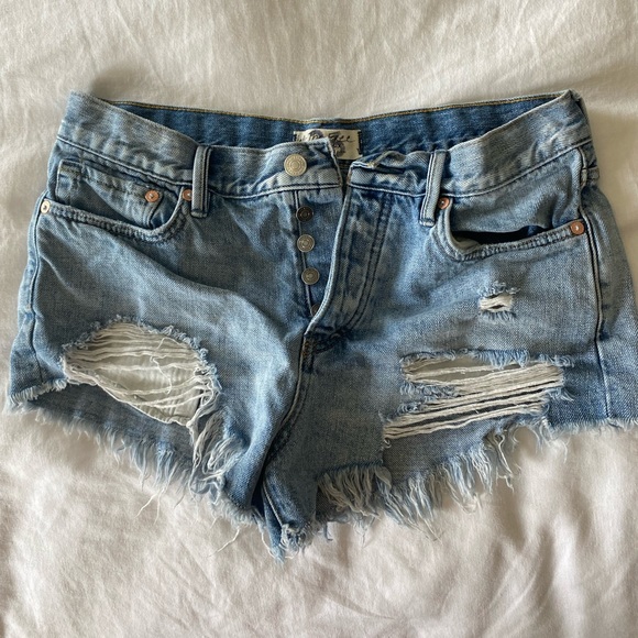 free people jean shorts!! - Picture 1 of 3
